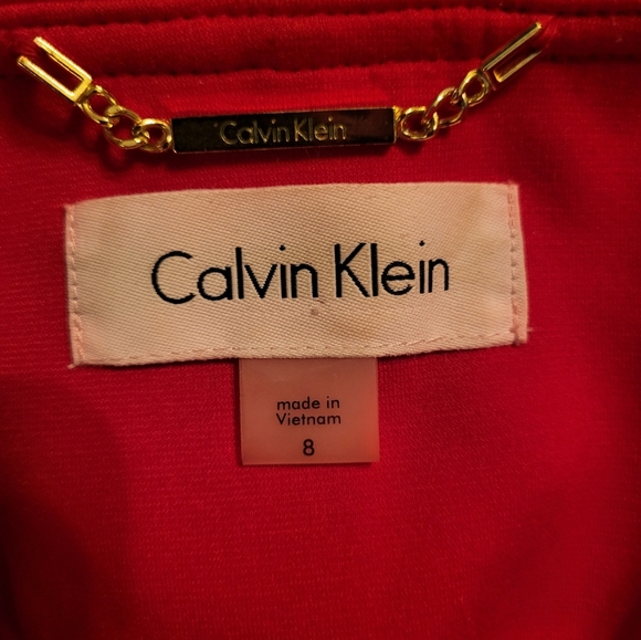 Calvin Klein Women's Open Front Ruffle Sweater, 3/4 Sleeve (Heavy) Size 8 EUC - Picture 2 of 6